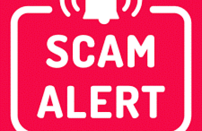 Phot saying scam alert